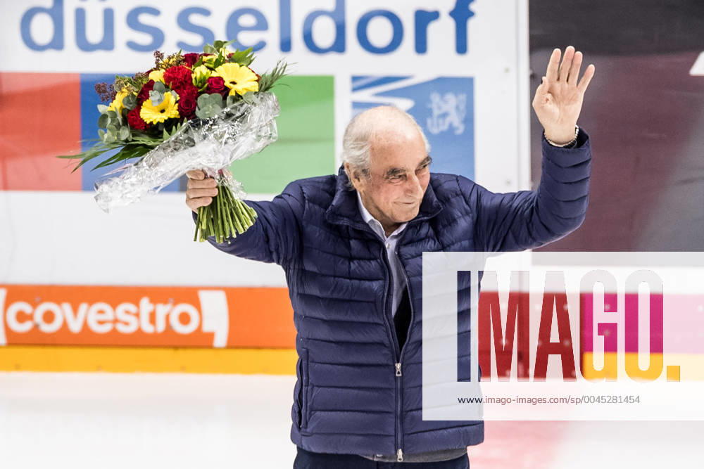 DEL Duesseldorfer EG Koelner Haie, 29 11 2019 Otto Schneitberger former DEG player honoured for his lifes work, DEL, Duesseldorfer EG Koelner Haie, ISS Dome, Duesseldorf