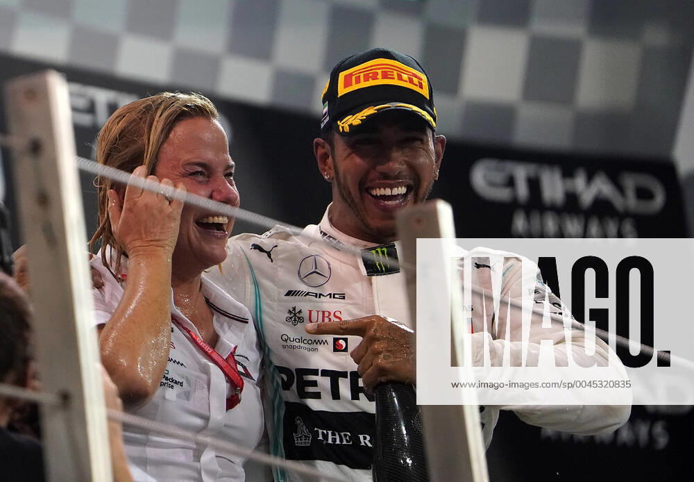 FORMULA 1 ETIHAD AIRWAYS ABU DHABI GRAND PRIX 2019 01 12 2019, Yas Marina Circuit, Abu Dhabi, FORMULA 1 ETIHAD AIRWAYS ABU DHABI GRAND PRIX 2019 , in picture podium winner Lewis Hamilton GB 44 , Mercedes AMG Petronas Motorsport, Britta Seeger Mercedes nordphotoxBratic nph00250