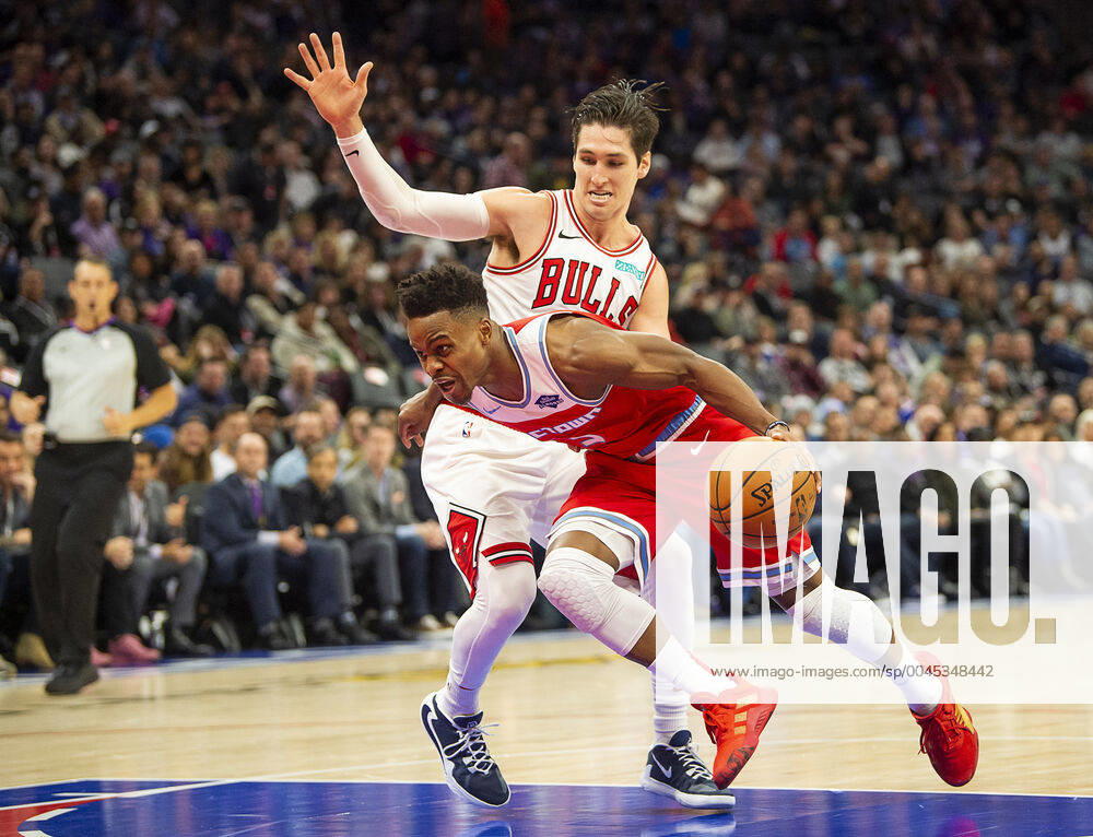Sacramento Kings guard Yogi Ferrell (3) drives past Chicago Bulls guard Ryan Arcidiacono (51) during a game at Golden 1 Center on Monday, December 2, 2019 in Sacramento. USA News - December 2, 2019 - ZUMAj89_ 20191202_zaf_j89_008