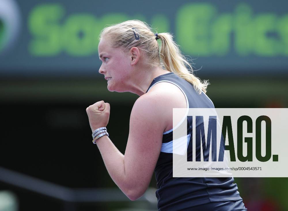 Anna Lena Grönefeld (Deutschland) jubelt Tennis Damen Sony Ericsson Open 2009, WTA Tour Einzelbild Key Biscayne Miami Freude,