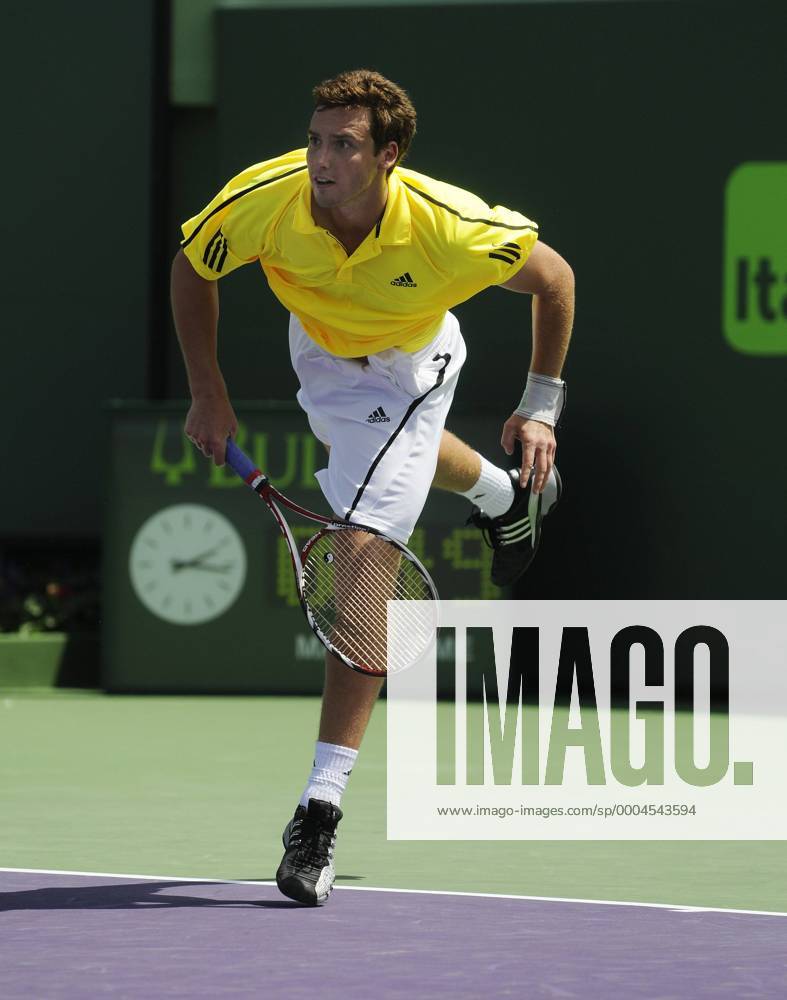Ernests Gulbis (Lettland) Tennis Herren Sony Ericsson Open 2009, ATP Tour Einzelbild Key Biscayne Miami Dynamik,