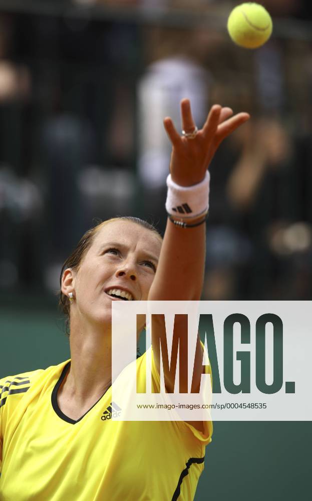Kristina Barrois (Deutschland) Tennis Damen French Open 2009, Grand Slam, WTA Tour Einzelbild Roland Garros Paris Dynamik,
