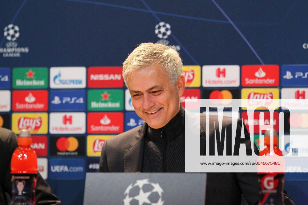 Bayern Munich v Tottenham Hotspur UEFA Champions League Jose Mourinho Manager of Tottenham Hotspur at the press conference, PK, Pressekonferenz at the end of the UEFA Champions League match at Allianz Arena, Munich Content Not Available For UK Newspapers
