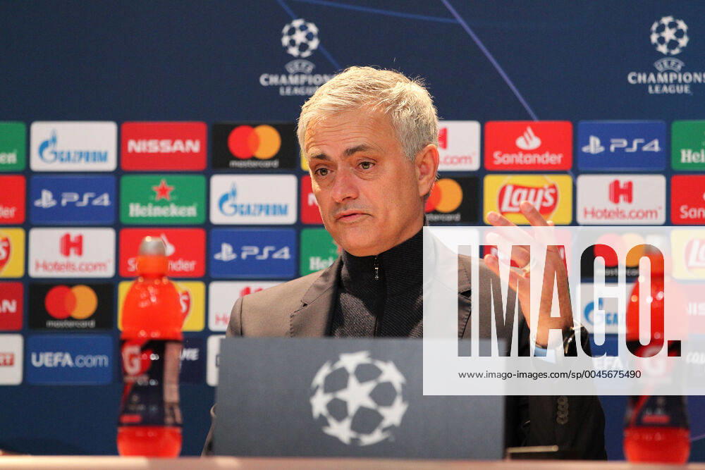 Bayern Munich v Tottenham Hotspur UEFA Champions League Jose Mourinho Manager of Tottenham Hotspur at the press conference, PK, Pressekonferenz at the end of the UEFA Champions League match at Allianz Arena, Munich Content Not Available For UK Newspapers