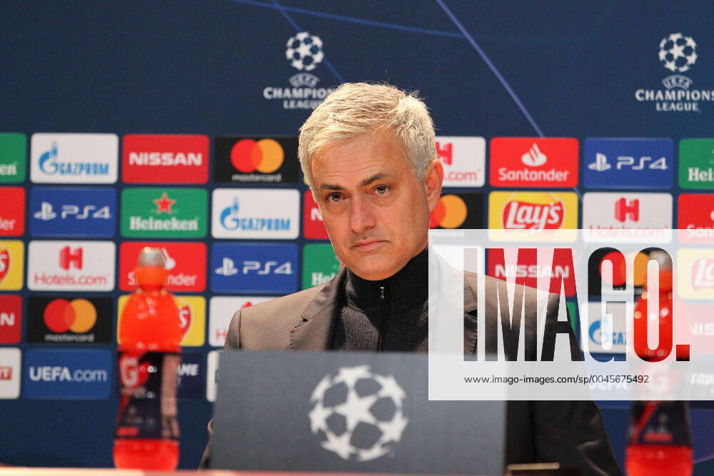 Bayern Munich v Tottenham Hotspur UEFA Champions League Jose Mourinho Manager of Tottenham Hotspur at the press conference, PK, Pressekonferenz at the end of the UEFA Champions League match at Allianz Arena, Munich Content Not Available For UK Newspapers