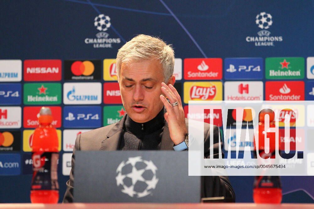 Bayern Munich v Tottenham Hotspur UEFA Champions League Jose Mourinho Manager of Tottenham Hotspur at the press conference, PK, Pressekonferenz at the end of the UEFA Champions League match at Allianz Arena, Munich Content Not Available For UK Newspapers