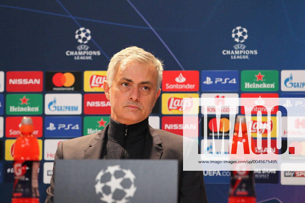 Bayern Munich v Tottenham Hotspur UEFA Champions League Jose Mourinho Manager of Tottenham Hotspur at the press conference, PK, Pressekonferenz at the end of the UEFA Champions League match at Allianz Arena, Munich Content Not Available For UK Newspapers