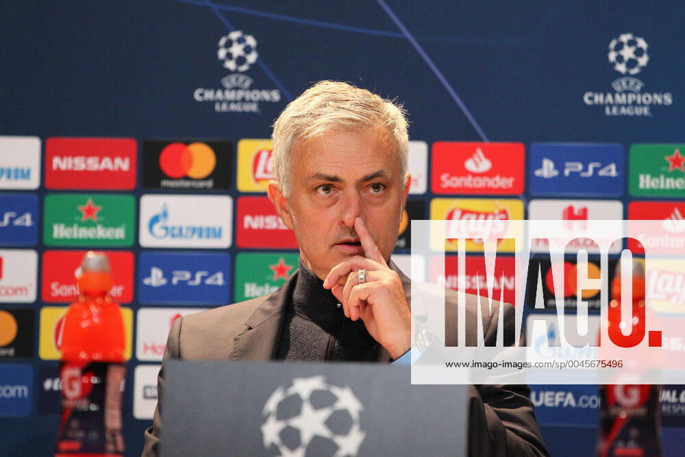 Bayern Munich v Tottenham Hotspur UEFA Champions League Jose Mourinho Manager of Tottenham Hotspur at the press conference, PK, Pressekonferenz at the end of the UEFA Champions League match at Allianz Arena, Munich Content Not Available For UK Newspapers