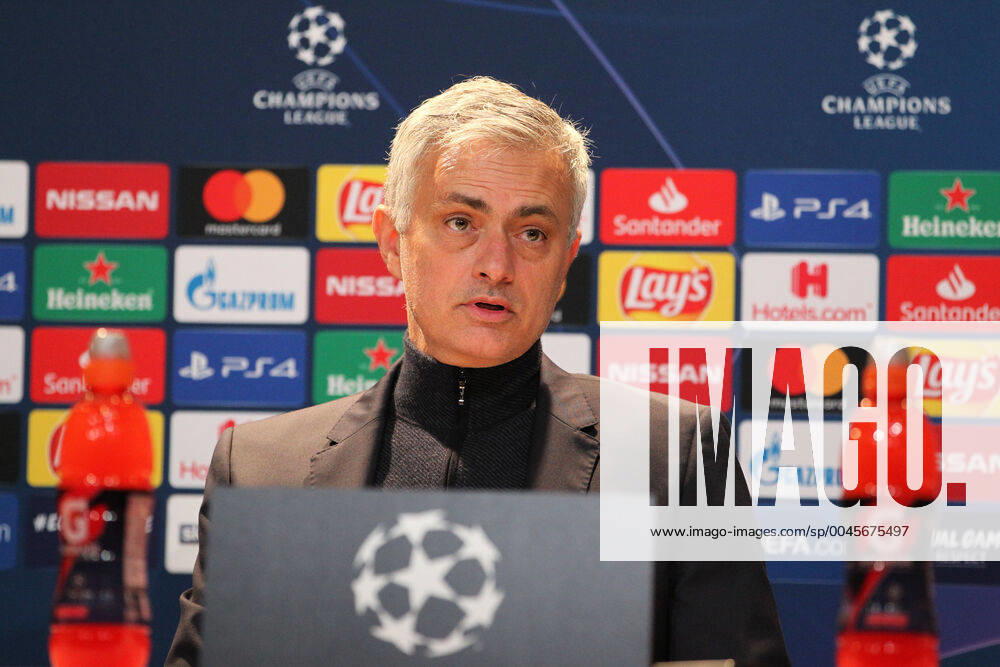 Bayern Munich v Tottenham Hotspur UEFA Champions League Jose Mourinho Manager of Tottenham Hotspur at the press conference, PK, Pressekonferenz at the end of the UEFA Champions League match at Allianz Arena, Munich Content Not Available For UK Newspapers