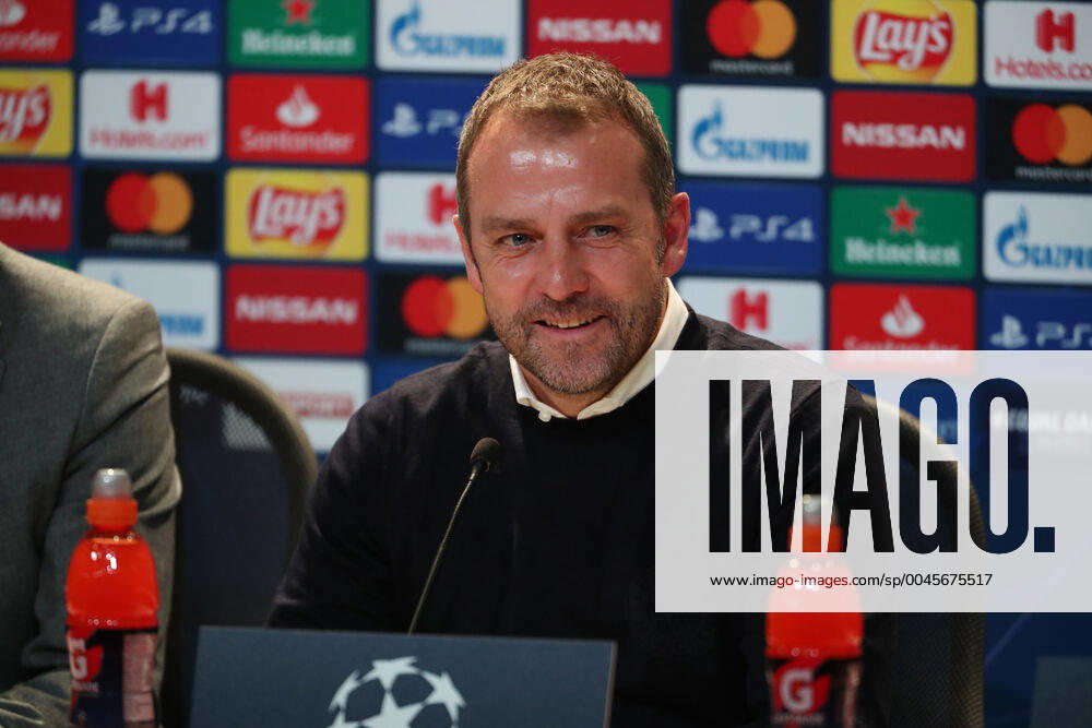 Bayern Munich v Tottenham Hotspur UEFA Champions League Hans-Dieter Flick Manager of Bayern Munich at the press conference, PK, Pressekonferenz of the UEFA Champions League match at Allianz Arena, Munich Content Not Available For UK Newspapers