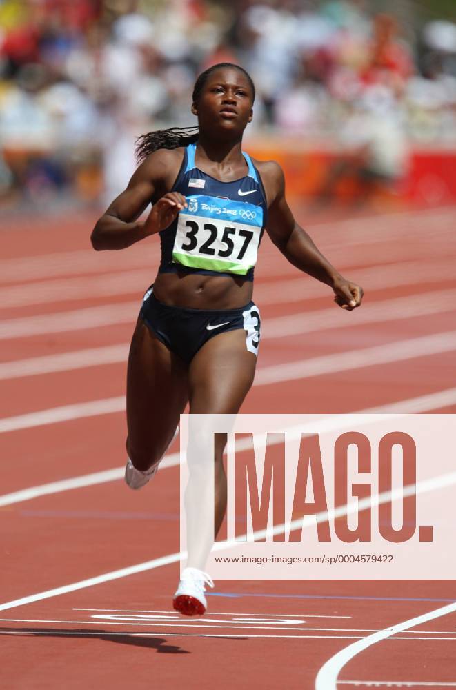 Lauryn Williams (USA) Leichtathletik OS Sommer Damen Olympische Spiele Peking 2008, Sommerspiele, 100m Einzelbild Peking