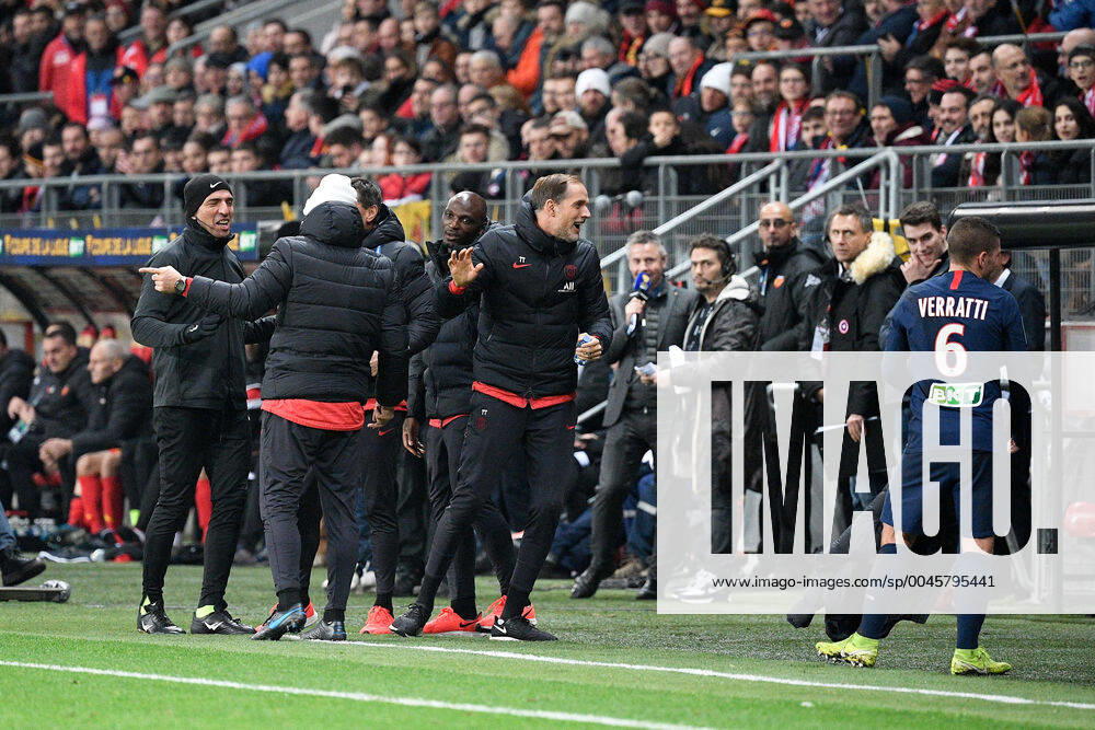 THOMAS TUCHEL (ENTRAINEUR PSG) FOOTBALL : Le Mans vs Paris SG - Coupe de la Ligue BKT - 18 12 2019 FEP Panoramic
