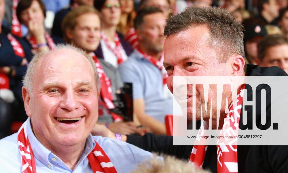 Uli Hoeneß and Lothar Matthäus in conversation Basketball Euroleague FC Bayern Basketball FC Barcelona 20 12 2019