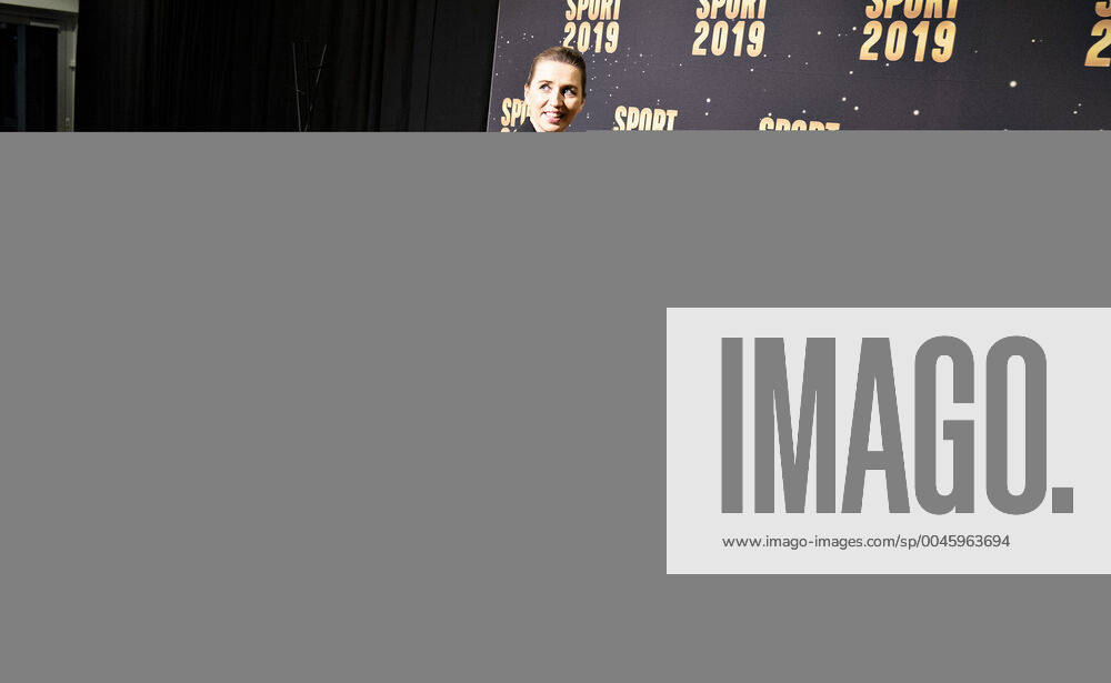Prime Minister Mette Frederiksen is seen here at the red carpet before DRs Sport 2019 show at Jyske Bank Boxen in Herning, Saturday 4 January 2020 Sport 2019 offers a total of 12 sports awards and a new member of the Hall of Fame, Herning Jylland Denmark,