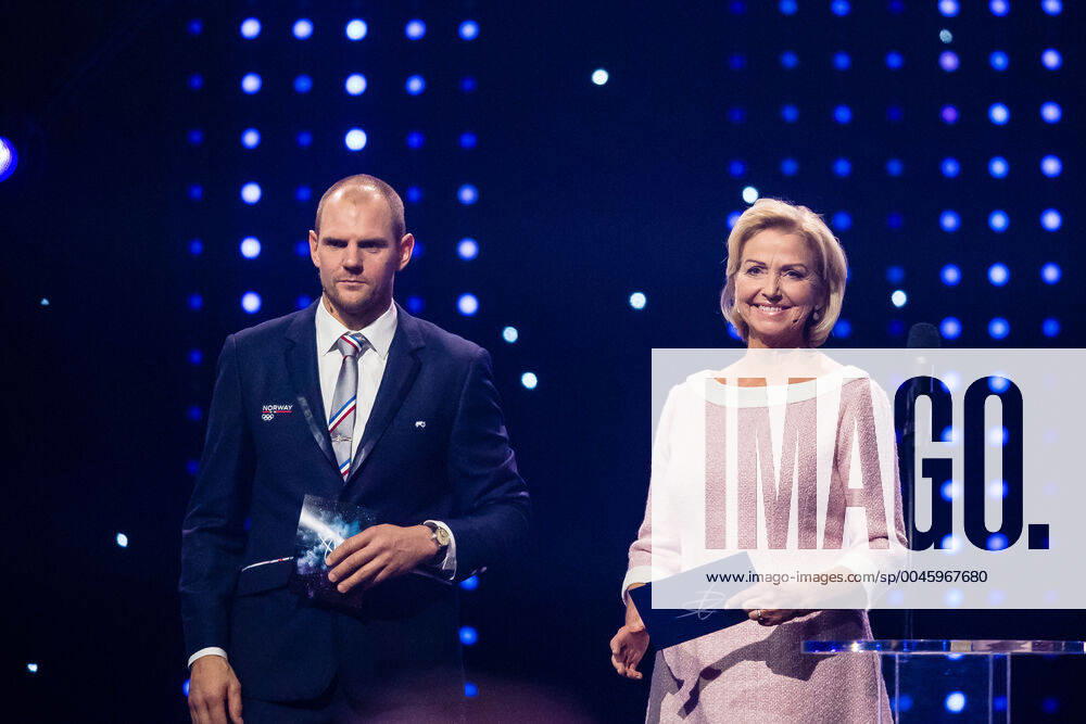 Olaf Tufte and Berit Kjoll during Idrettsgalla 2020 on January 4, 2020 in Hamar Photo Marius Simensen BILDBYRAN Cop 238 award show bbeng idrettsgalla idrettsgallaen,