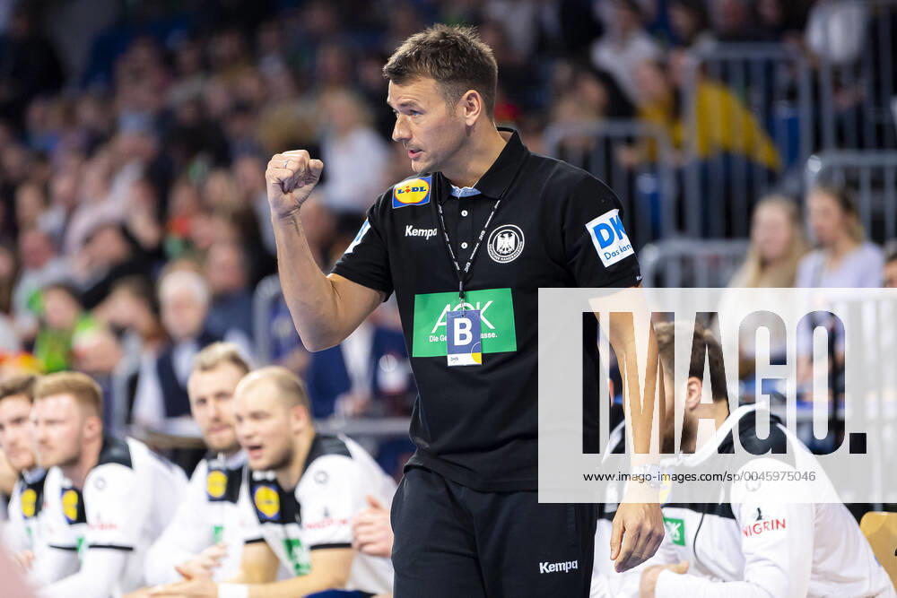 Mannheim, Germany 04 January 2020 Handball International match EM 2020 Germany vs Iceland Coach Christian Prokop Germany Mannheim SAP Arena Baden Württemberg Germany