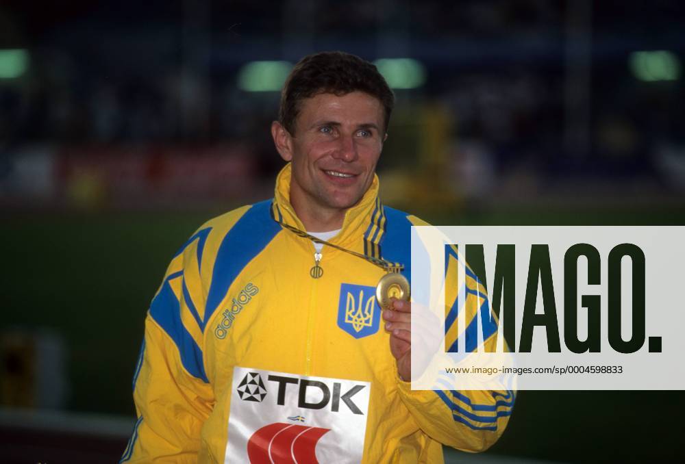 Sergej Bubka (Ukraine), Weltmeister 1995 im Stabhochsprung Leichtathletik WM Herren WM 1995 Einzelbild Göteborg