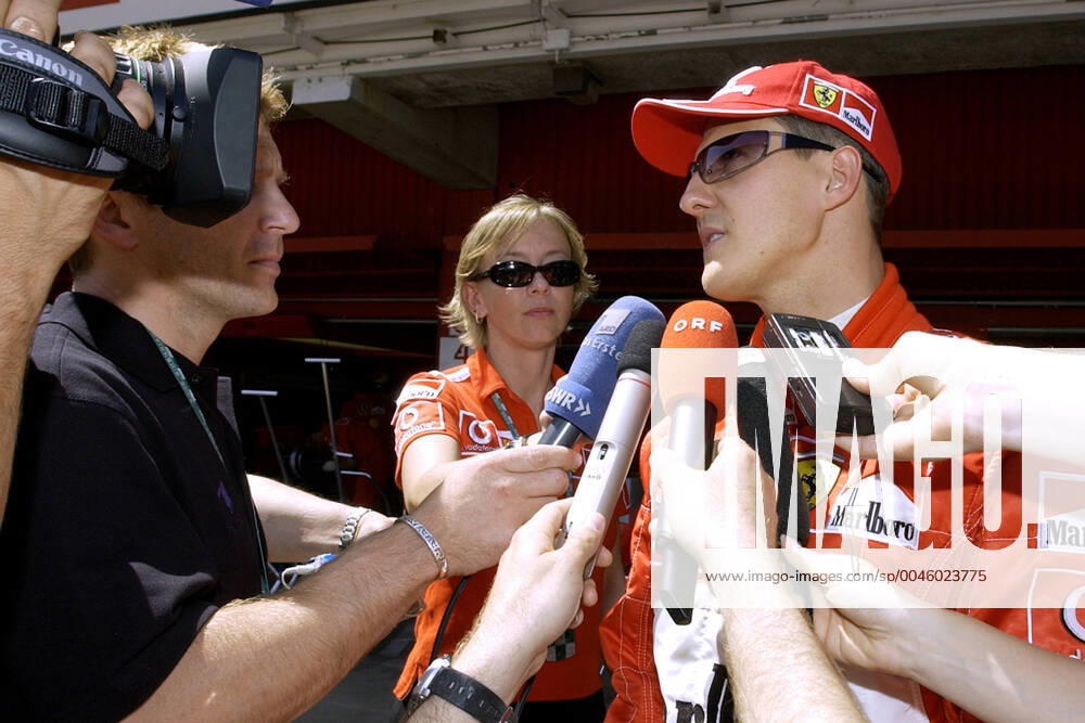 Schumacher Michael F1 Team Scuderia Ferrari with KEHM Sabine at the interview GP of Spain 2003 in Barcelona on 02 05 2003 in Barcelona