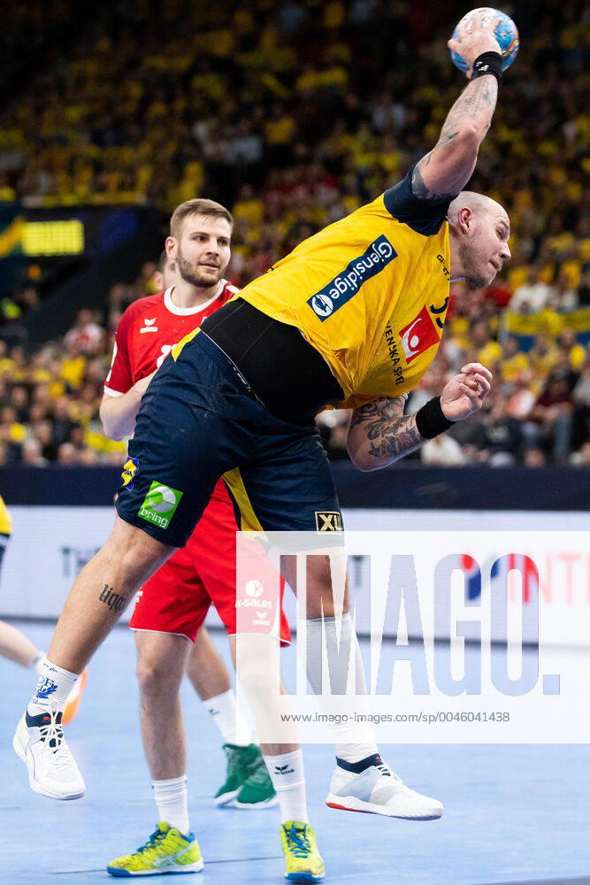 Andreas Nilsson of Sweden during the EHF European Handball Championship match between Sweden and Switzerland on January 10, 2020 in Gothenburg Photo Michael Erichsen BILDBYRAN Cop 89 bbeng ehf euro 2020 em 2020 european mens handball championship 2020 handball handboll handbolls em 2020 handball handball em 2020 sweden sweden sweden switzerland,