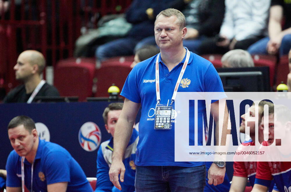 MALMO 20200111 Russia s head coach Eduard Koksharov during the Men s EHF EURO 2020 Handball group E match preliminary round between Hungary and Russia in Malmo Arena Saturday Jan 11, 2020 Photo Andreas Hillergren TT kod 10600 Malmo Sweden