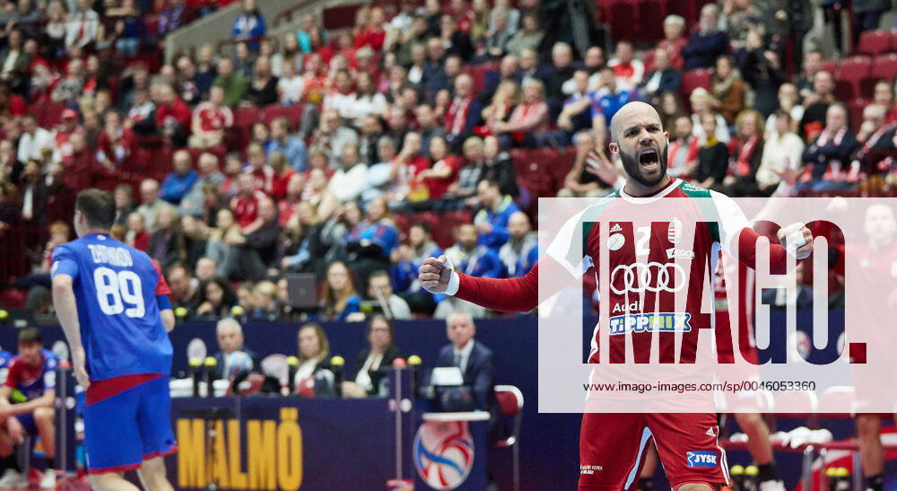 MALMO 20200111 The Hungarian player Adrian Sipos react during the Men s EHF EURO 2020 Handball group E match preliminary round between Hungary and Russia in Malmo Arena Saturday Jan 11, 2020 Photo Andreas Hillergren TT kod 10600 Malmo Sweden