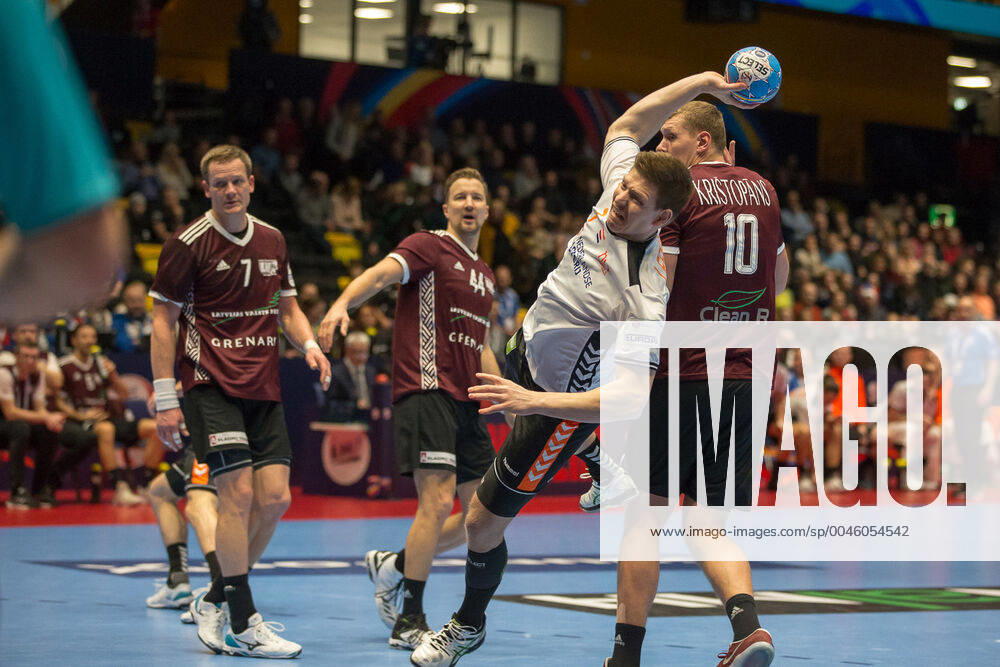 Handball EM, Lettland - Niederlande LEENDERS Toon (Pays-Bas - Netherlands) HANDBALL : Championnat d Europe 2020 : Lettonie vs Pays-Bas - 11 01 2020 THEOPHILELaurent Panoramic