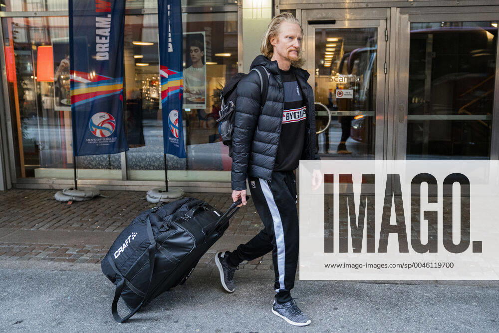 Kristoffer Glavind Kjaer Body Therapist Handball mens team leaves their hotel Scandic St Jörgen in Malmoe on Thursday, January 16, 2020 The Danish handball men are out of the European Championships, which ended for them on Wednesday after three matches in the inaugural group game, Copenhagen Denmark,