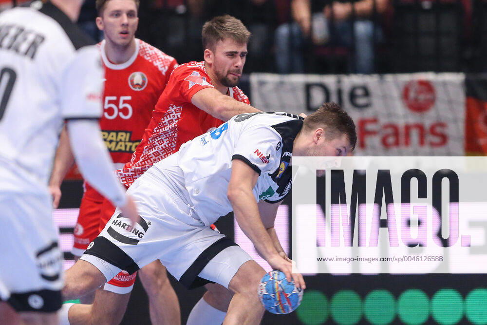 Men s EHF Euro 2020 - Belarus v Germany 16.01.2020., Wiener Stadthalle, Vienna, Ausrtia - Men s EHF Euro 2020, Main Round, group 1, 1st round, Belarus - Germany. Vadim Gayduchenko, David Schmidt LukaxStanzl PIXSELL