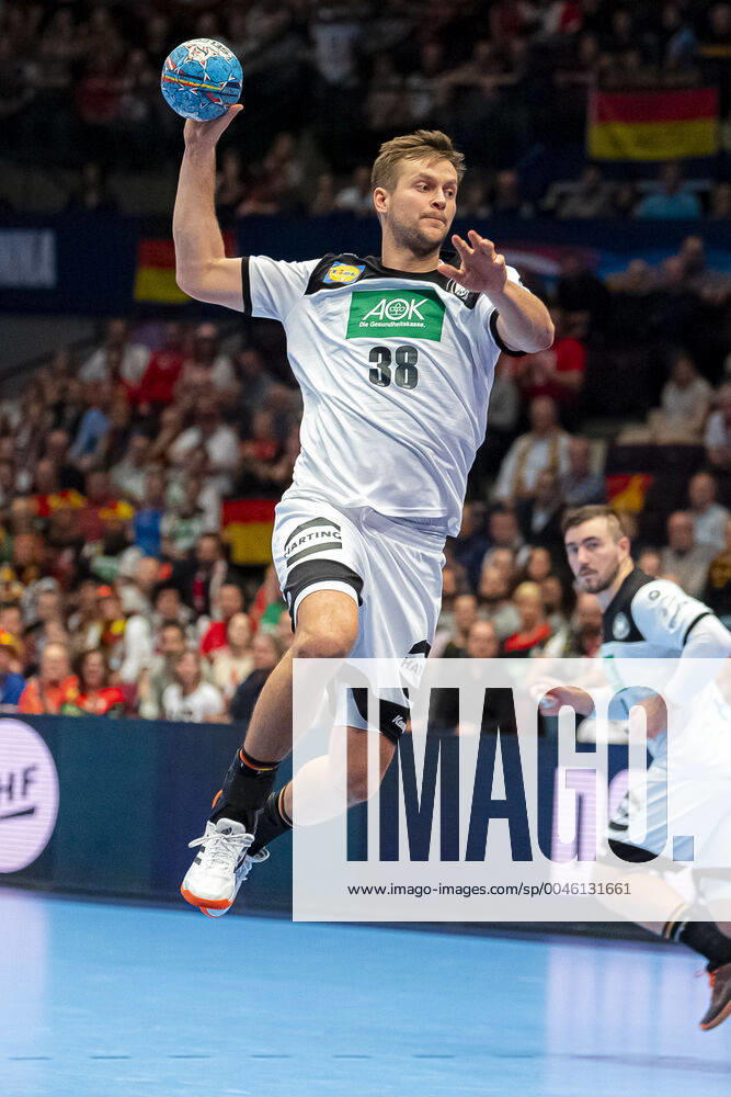 Handball, Men EM 2020, Main Round, Group 1, Belarus Germany Fabian Böhm Boehm Germany TSV Hannover Vienna Stadthalle Vienna Austria