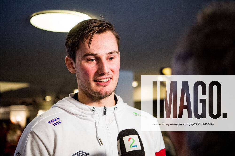 Magnus Abelvik Rod was interviewed by the media during a press meeting with Norway during the EHF European Handball Championship on January 18, 2020 in Malmö Photo Ludvig Thunman BILDBYRAN code LT 35709 bbeng ehf euro 2020 em 2020 european mens handball championship 2020 handball handball handball em 2020 handball handball em 2020 norway norway press meeting press meeting,