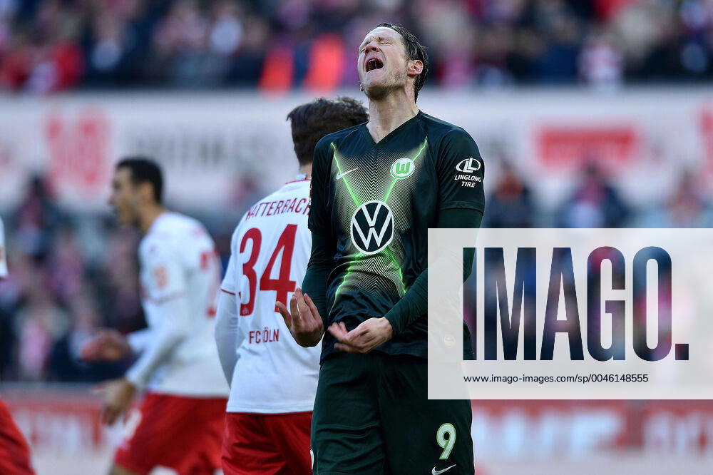 Football 1 Bundesliga 18 Matchday 1 FC Köln VfL Wolfsburg on 18 01 2020 at the RheinEnergieStadion in Cologne Wout Weghorst Wolfsburg DFL regulations prohibit any use of photographs as image sequences and or quasi video