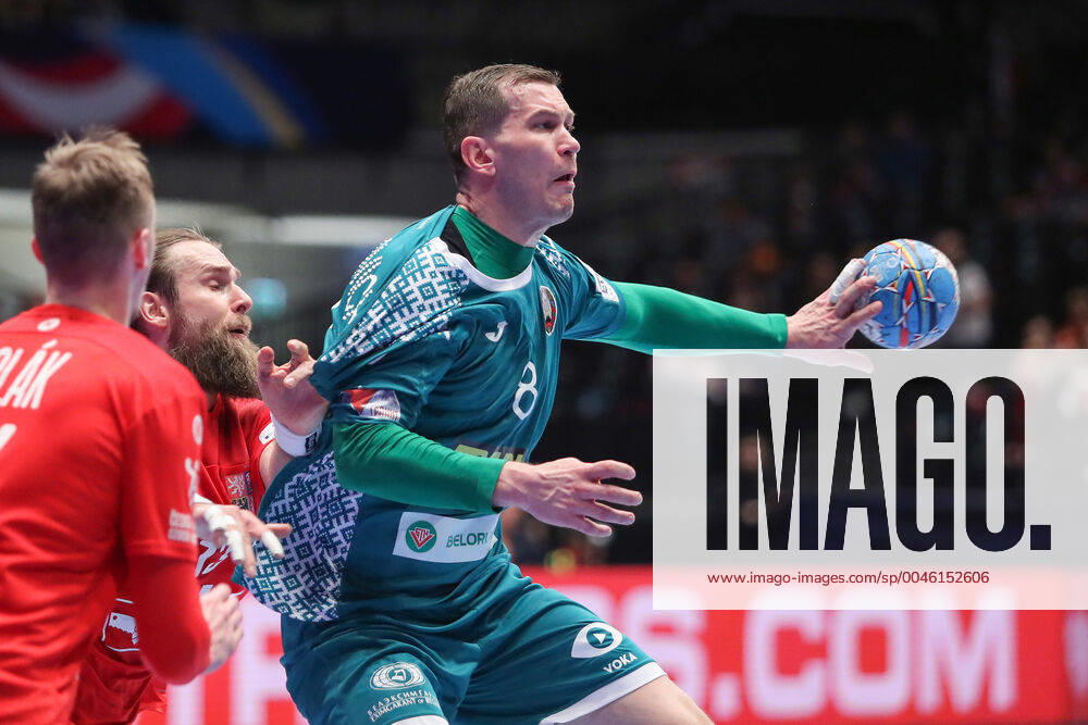 PXL_EURO 2020_Belarus vs Czech Republic 18.01.2020., Wiener Stadthalle, Vienna, Austria - Men s EHF EURO 2020, main round, group I ,match between Belarus and Czech Republic at Wiener Stadthalle. Siarhei Shylovich. LukaxStanzl PIXSELL