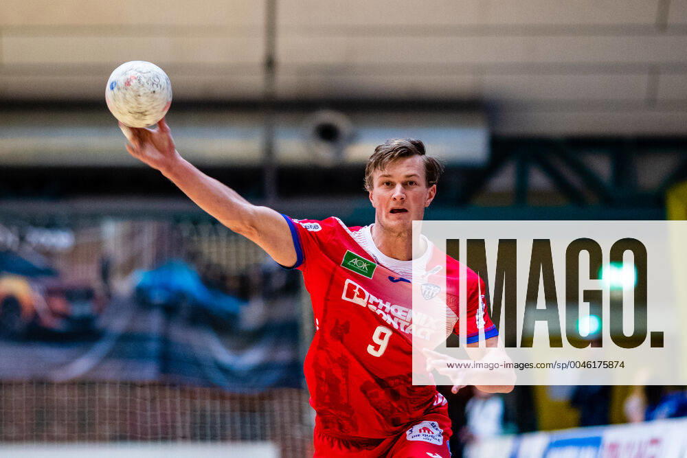 Jonathan Carlsbogard 9 TBV Lemgo Lippe during the match HSV Handball and TBV Lemgo Lippe at the Peugeot Cup 2020 in the Anhalt Arena on 19 January 2020 in Dessau Rosslau, Saxony Anhalt, Germany