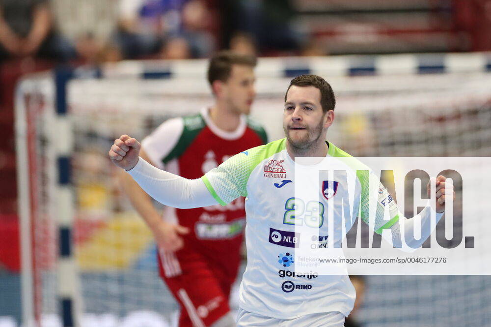 MALMOE 20200119 Slovenia s Miha Cingesar gesture during the Men s European Handball Championship main round Group 2 match between Slovenia and Hungary at Malmo Arena, Friday Jan 19, 2020 Foto Andreas Hillergren TT kod 10600 Malmo Sweden
