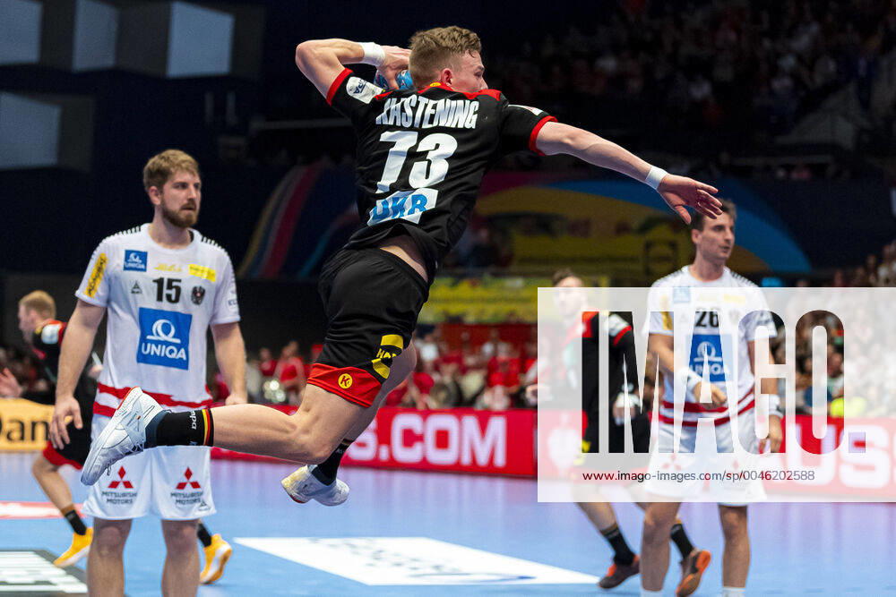 Handball, Men EM 2020, Main Round, Group 1, Austria Germany Timo Kastening Germany TSV Hannover Vienna Stadthalle Vienna Austria