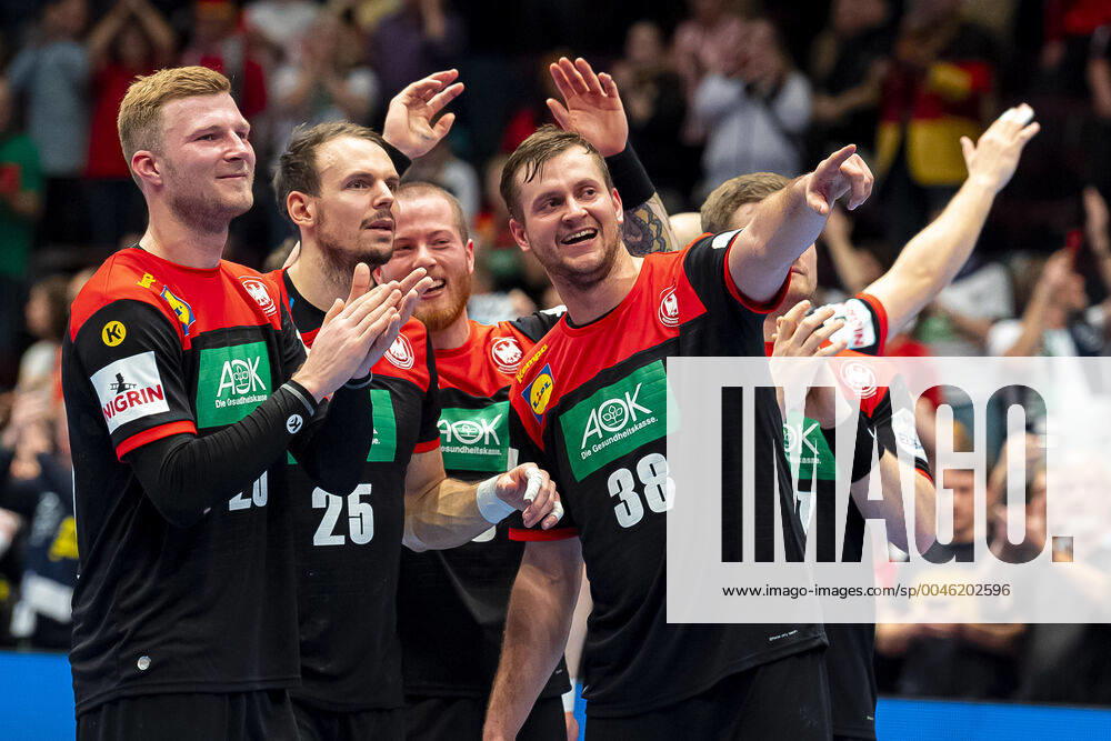 Handball, Men EM 2020, Main Round, Group 1, Austria Germany Philipp Weber Germany SC DHfK Leipzig , Kai Häfner Haefner Haefner Germany MT Melsungen , Fabian B hm Boehm Germany TSV Hannover Wien Stadthalle Wien Austria