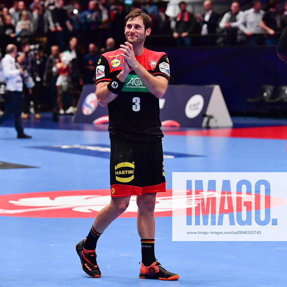 European Handball Championship Main Round, 20 01 2020, Austria Germany, Stadthalle, Vienna Uwe Gensheimer Germany, 3 Jubel Sieg Geschafft Gewernt, 20 01 2020, Vienna Austria, Handball, Tournament, European Championship 2020