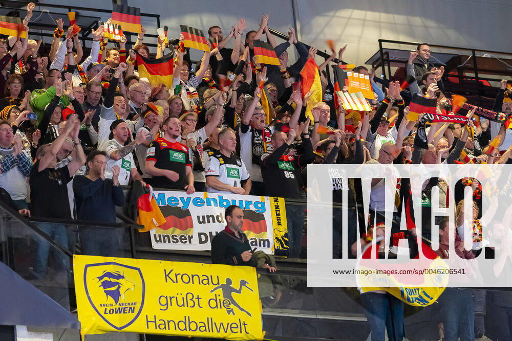 Handball, Men EM 2020, Main Round, Group 1, Austria Germany Fan curve Fans Fan block Germany Vienna Stadthalle Vienna Austria