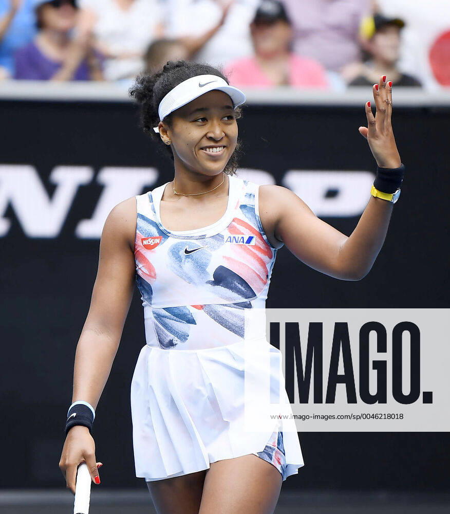 Tennis: Australian Open Naomi Osaka of Japan reacts after winning her Australian Open second-round match against China s Zheng Saisai in Melbourne on Jan. 22, 2020.