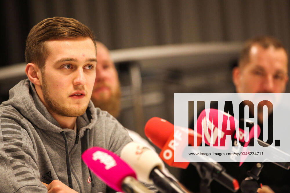 HANDBALL - EHF EURO 2020 VIENNA,AUSTRIA,23.JAN.20 - HANDBALL - EHF European Mens Handball Championship 2020, OEHB press conference, PK, Pressekonferenz Image shows captain Nikola Bilyk (AUT). GEPAxpictures xMichaelxMeindl
