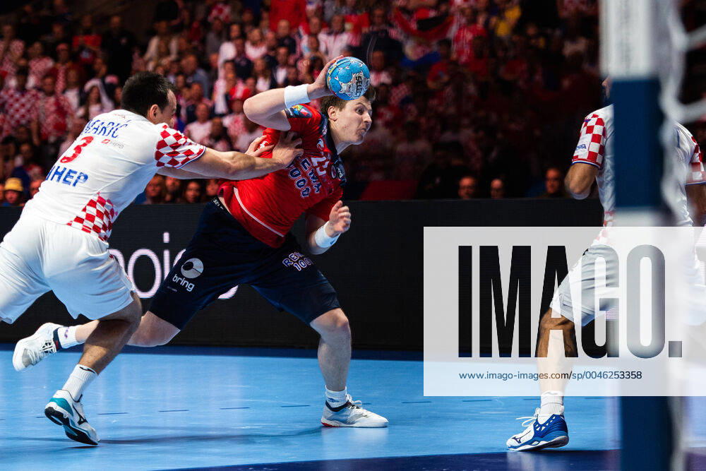 Goran Johannessen of Norway during the EHF European Handball Championship Semi final between Norway and Croatia on January 24, 2020 in Stockholm Photo Johanna Lundberg BILDBYRAN kod JL 136105 bbeng ehf euro 2020 em 2020 european mens handball championship 2020 handball handball handball in 2020 handball em 2020 norway norway croatia croatia semifinal semi final,