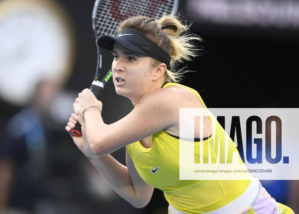 Tennis: Australian Open Elina Svitolina of Ukraine takes on Garbine Muguruza of Spain in the third round of the Australian Open tennis tournament in Melbourne on Jan. 25, 2020.