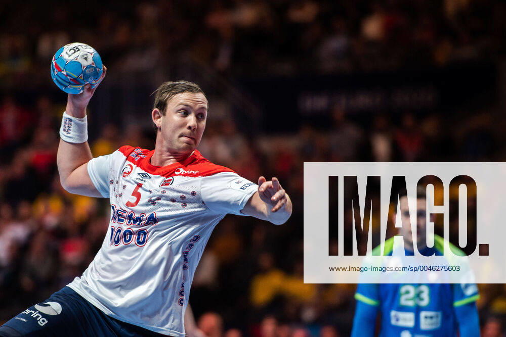 Sander Sagosen of Norway during the EHF European Handball Championship bronze match between Norway and Slovenia on January 25, 2020 in Stockholm Photo Johanna Lundberg BILDBYRAN kod JL 136107 bbeng ehf euro 2020 em 2020 european mens handball championship 2020 handball handball handballs in 2020 handball handball em 2020 norway norway slovenia bronze match bronze match,