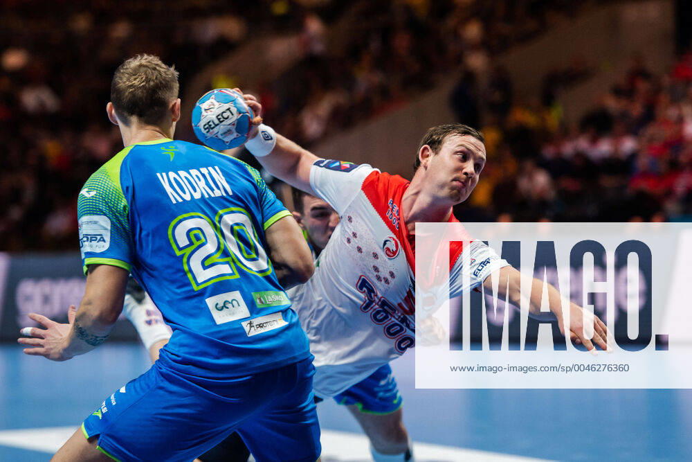 Sander Sagosen of Norway during the EHF European Handball Championship bronze match between Norway and Slovenia on January 25, 2020 in Stockholm Photo Johanna Lundberg BILDBYRAN kod JL 136107 bbeng ehf euro 2020 em 2020 european mens handball championship 2020 handball handball handballs in 2020 handball handball em 2020 norway norway slovenia bronze match bronze match,