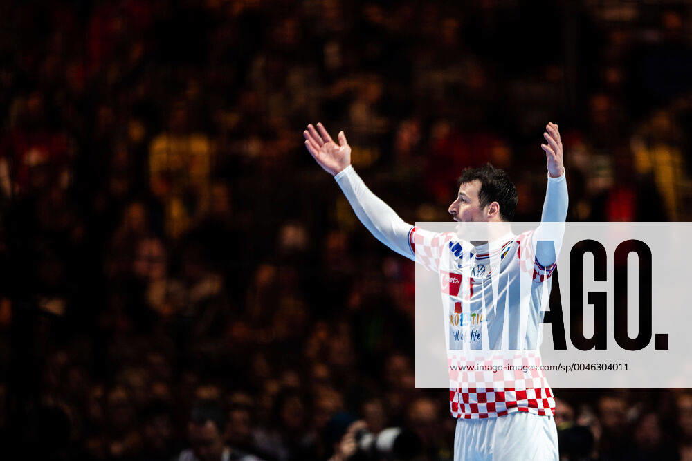 Domagoj Duvnjak of Croatia celebrates during the EHF European Handball Championship final between Spain and Croatia on January 26, 2020 in Stockholm,