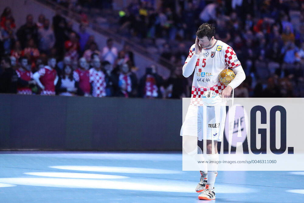 Spain v Croatia Final Men s EHF EURO 2020 Domagoj Duvnjak of Croatia reacts after the Men s EHF EURO 2020 final match between Spain and Croatia at Tele2 Arena in Stockholm, Sweden on January 26, 2020 nordphoto nph00017
