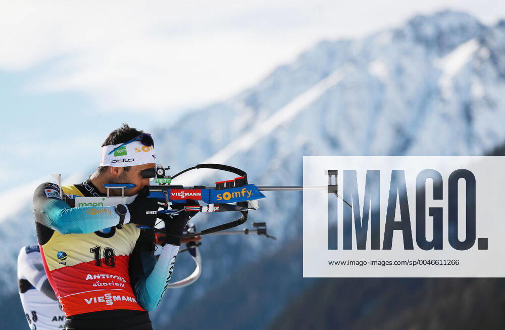 BIATHLON - IBU World Championships Antholz 2020 ANTHOLZ,ITALY,15.FEB.20 - BIATHLON - IBU World Championships 2020, 10km sprint men. Image shows Martin Fourcade (FRA). GEPAxpictures xAndreasxPranter