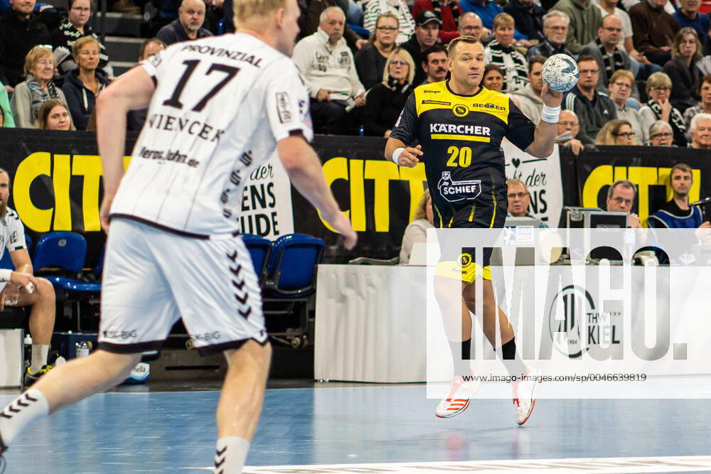THW Kiel against TVB 1898 Stuttgart on 16 2 2020 Christian Zeitz 20, TVB 1898 Stuttgart, AU , THW Kiel against TVB 1898 Stuttgart in the LIQUI MOLY Handball Bundesliga on 25 matchday, in the Sparkassen Arena Kiel on 16 2 2020