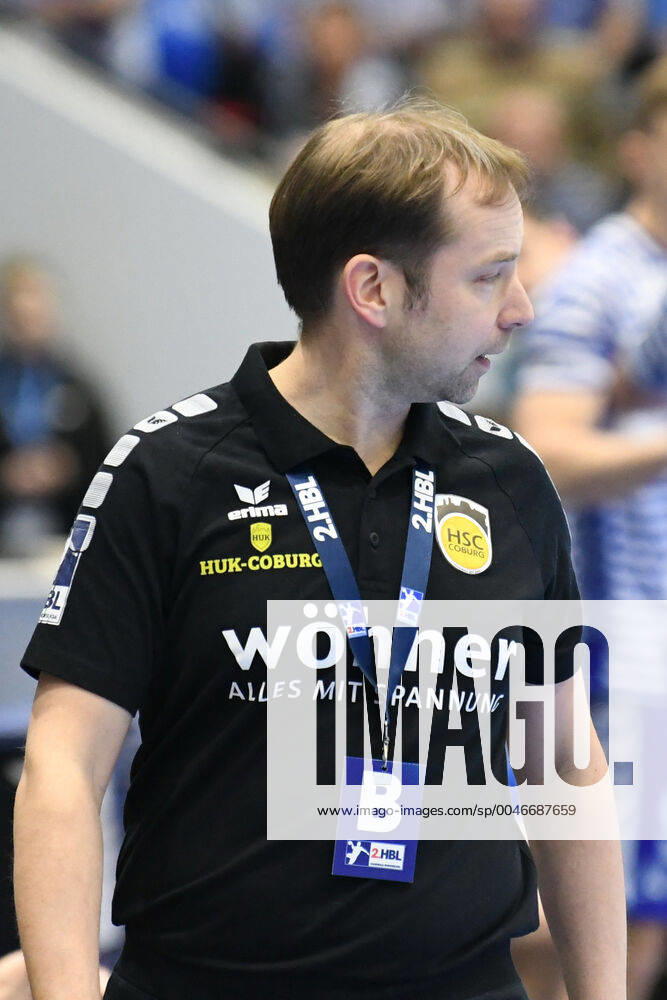 Jan Gorr Coach HSC 2000 Coburg VfL Gummersbach HSC 2000 Coburg, men, 2 League, Liqui Moly Handball Bundesliga, 21 Matchday, 18 02 2020, VfL Gummersbach HSC 2000 Coburg, Handball, Liqui Moly 2 Handball Bundesliga, men, season 2019 20 Gummersbach