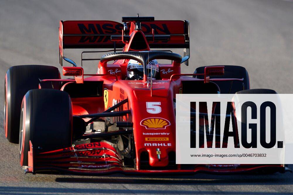 German Formula One driver Sebastian Vettel of Ferrari in action during the second day of pre-season training session at Barcelona-Cataluna Circuit, in Montmelo, outside Barcelona, Spain, 20 February 2020. F-1 pre-season training session !ACHTUNG: NUR REDAKTIONELLE NUTZUNG!
